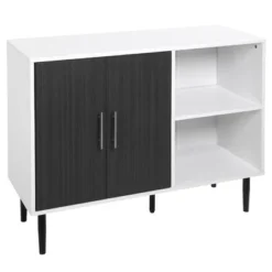 HOMCOM Storage Sideboard, Buffet Cabinet With Adjustable Shelf, Free Standing 2-Door Kitchen Cupboard For Dining Room, Hallway, Grey 9 HOMCOM Storage Sideboard, Buffet Cabinet With Adjustable Shelf, Free Standing 2-Door Kitchen Cupboard For Dining Room, Hallway, Grey -Homcom GUEST 64ea5a98 abd7 4689 a3d4 4aace87e9460