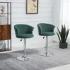 HOMCOM Adjustable Bar Stools Set Of 2, Velvet Kitchen Stool, Upholstered Counter Height Barstool With Swivel Seat, Wing Back, ‎Dark Green -Homcom GUEST 6521d33f a7ad 4f0e b05d 6ecc12569872