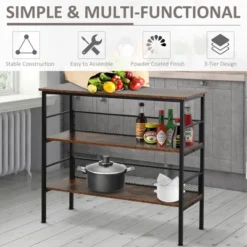 HomCom 3-Tier Industrial Style Storage Metal Wooden Shelf 13 HomCom 3-Tier Industrial Style Storage Metal Wooden Shelf -Homcom GUEST 6774779d 0f95 4fbd a933 6a68eb92dc8f