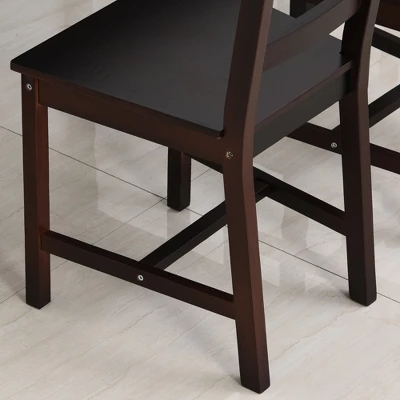 HOMCOM 5 Piece Dining Room Table Set, Wooden Kitchen Table And Chairs For Dinette, Breakfast Nook 6 HOMCOM 5 Piece Dining Room Table Set, Wooden Kitchen Table And Chairs For Dinette, Breakfast Nook - Image 4