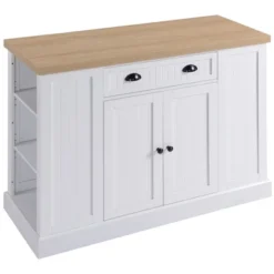 HOMCOM Fluted-Style Wooden Kitchen Island, Storage Cabinet W/ Drawer, Open Shelving, And Interior Shelving For Dining Room 11 HOMCOM Fluted-Style Wooden Kitchen Island, Storage Cabinet W/ Drawer, Open Shelving, And Interior Shelving For Dining Room -Homcom GUEST 67b4ffc5 36cd 4f94 9ccd cb78248ada58
