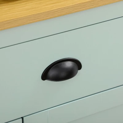 HOMCOM 71" Freestanding Pantry, Kitchen Buffet With Hutch, Modern Storage Cabinet With Drawers, Glass Doors, And Adjustable Shelves, Light Blue 6 HOMCOM 71" Freestanding Pantry, Kitchen Buffet With Hutch, Modern Storage Cabinet With Drawers, Glass Doors, And Adjustable Shelves, Light Blue - Image 4