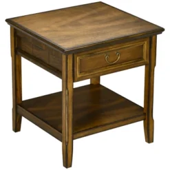 HOMCOM Retro Side Table, End Table With Storage Drawer And Open Shelf For Living Room, Bedroom -Homcom GUEST 69443b71 158a 4191 981f ba72f7baeab4