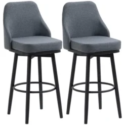 HOMCOM Extra Tall Bar Stools Set Of 2, Modern 360° Swivel Barstools, Dining Room Chairs With Steel Legs And Footrest 12 HOMCOM Extra Tall Bar Stools Set Of 2, Modern 360° Swivel Barstools, Dining Room Chairs With Steel Legs And Footrest -Homcom GUEST 69c8f0ee 039b 4804 923c d5602b011211