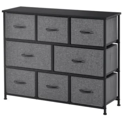HOMCOM 8-Drawer Dresser, 3-Tier Fabric Chest Of Drawers, Storage Tower Organizer Unit With Steel Frame For Bedroom, Hallway -Homcom GUEST 6abbd537 846b 428f 8bc2 c866214b28e8