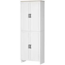 HOMCOM 72" Freestanding Kitchen Pantry, 4-Door Storage Cabinet Organizer With Adjustable Shelves, Kitchen Cabinet With Doors And Shelves, White 9 HOMCOM 72" Freestanding Kitchen Pantry, 4-Door Storage Cabinet Organizer With Adjustable Shelves, Kitchen Cabinet With Doors And Shelves, White -Homcom GUEST 6ba4522d 2fa5 4295 8a84 cf3dd628edf1