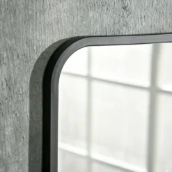 HOMCOM 34" X 21" Rectangle Modern Wall Mirror With Storage Shelf, Mirrors For Wall In Living Room, Bedroom, Black -Homcom GUEST 6c6c05f7 bcb4 430a be39 d57ca01592cc