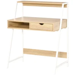 HOMCOM Home Office Desk, Computer Desk For Small Spaces, Writing Table With Drawer And Storage Shelves 11 HOMCOM Home Office Desk, Computer Desk For Small Spaces, Writing Table With Drawer And Storage Shelves -Homcom GUEST 6f0a2d4f 0daf 4722 a103 986a67b919ec