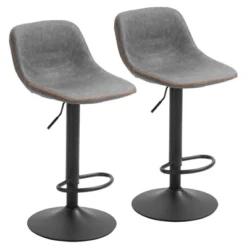 HOMCOM Adjustable Bar Stools Set Of 2, Swivel Bar Height Chairs Barstools Padded With Back For Kitchen, Counter, And Home Bar 21 HOMCOM Adjustable Bar Stools Set Of 2, Swivel Bar Height Chairs Barstools Padded With Back For Kitchen, Counter, And Home Bar -Homcom GUEST 6f965d4e 4822 427b 8726 399535048316