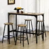HOMCOM 5-Piece Counter Height Bar Table And Chairs Set, Rustic Bar Table With Stools, Kitchen Table 4 Chair Bar Table With Wooden Top 2 HOMCOM 5-Piece Counter Height Bar Table And Chairs Set, Rustic Bar Table With Stools, Kitchen Table 4 Chair Bar Table With Wooden Top -Homcom GUEST 75dc3044 caef 4a83 81d4 febf0fe3731a