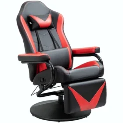 HOMCOM Gaming Recliner, Racing Style Video Gaming Chair With Adjustable Backrest And Footrest, High Back Swivel Computer Chair With Lumbar Support And Headrest -Homcom GUEST 76827985 1191 4c18 bab7 d85ff29ff46f