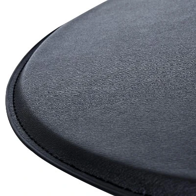 HOMCOM 25" Classic Round Adjustable Faux Leather Chrome Standing Bistro Table 6 HOMCOM 25" Classic Round Adjustable Faux Leather Chrome Standing Bistro Table - Image 4