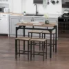 HOMCOM 5 Piece Modern Dining Table And 4 Stools Industrial Dining Set With Footrest & Metal Legs, For Kitchen, Natural 1 HOMCOM 5 Piece Modern Dining Table And 4 Stools Industrial Dining Set With Footrest & Metal Legs, For Kitchen, Natural -Homcom GUEST 7b352392 287f 481c a30a bf138cbee9ea