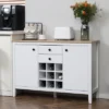 HOMCOM Buffet Cabinet, Rustic Sideboard With 9-bottle Wine Rack, Storage Cabinets, Drawers And Adjustable Shelves For Living Room, Kitchen -Homcom GUEST 7b55fdee 20db 49df bc95 0342b2589010