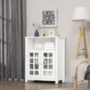 HOMCOM Kitchen Cabinet, Storage Cabinet, Sideboard Buffet Cabinet With Double Glass Doors For Kitchen, Living Room, White -Homcom GUEST 7cf1c6df 4ca3 442d a48b c93775ddc50a