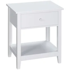 HOMCOM Modern Style Nightstand, Side Table With Drawer And Storage Shelf For Bedroom, Or Living Room 19 HOMCOM Modern Style Nightstand, Side Table With Drawer And Storage Shelf For Bedroom, Or Living Room -Homcom GUEST 7e02cb50 c66b 4d19 b6b5 0043e646a513