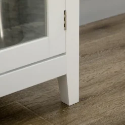 HOMCOM Glass Door Kitchen Sideboard, Buffet Cabinet With 6-Bottle Wine Rack And Stemware Racks, Coffee Bar For Living Room, Dining Room, White 11 HOMCOM Glass Door Kitchen Sideboard, Buffet Cabinet With 6-Bottle Wine Rack And Stemware Racks, Coffee Bar For Living Room, Dining Room, White -Homcom GUEST 7e2d8ed0 07e6 48f2 8769 a8a06098cea5