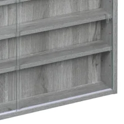 HOMCOM 5-storey Wall Shelf Display Cabinet, Shotglass Display Case With 2 Glass Doors And 4 Adjustable Shelves, Gray -Homcom GUEST 7f3b2c7d 2fc3 4d17 8260 f9ce756e3e09