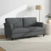 HOMCOM 3-Seater Sofa Couch, 71" Modern Linen Fabric Sofa With Rubber Wood Legs And Slatted Frame For Living Room, Bedroom And Apartment, Dark Gray -Homcom GUEST 855341cd 3e00 488a b8bb 8b0418e7673f