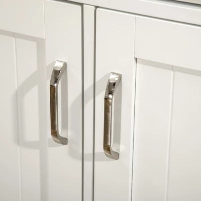 HOMCOM Kitchen Island With Storage Cabinet And 2-Level Rubber Wood Butcher Block Table, Adjustable Shelves, And Drawers 6 HOMCOM Kitchen Island With Storage Cabinet And 2-Level Rubber Wood Butcher Block Table, Adjustable Shelves, And Drawers - Image 4