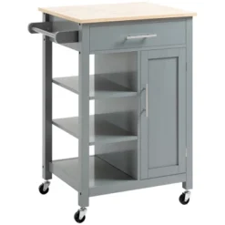 HOMCOM Compact Kitchen Island Cart On Wheels, Rolling Utility Trolley Cart With Storage Shelf & Drawer For Dining Room 15 HOMCOM Compact Kitchen Island Cart On Wheels, Rolling Utility Trolley Cart With Storage Shelf & Drawer For Dining Room -Homcom GUEST 86b6286f ac40 4bc4 ad4a 0b1f3677af89