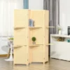 HOMCOM 4-Panel Bamboo Room Divider, 6 Ft Folding Privacy Screen With 2 Display Shelves For Bedroom And Office, Natural -Homcom GUEST 87c343f5 bdd3 4938 a2f5 e16d4b33ddbc