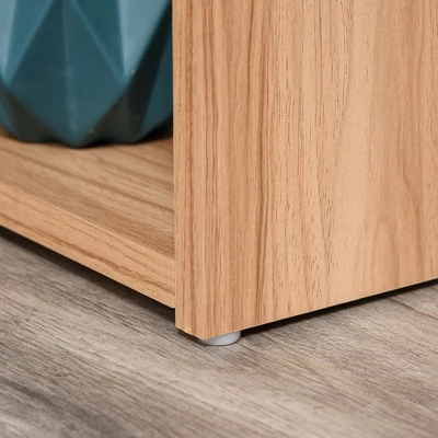 HOMCOM 360° Rotating Home Office Desk L Shaped Corner Computer Desk With Storage Shelves, Writing Table Workstation 7 HOMCOM 360° Rotating Home Office Desk L Shaped Corner Computer Desk With Storage Shelves, Writing Table Workstation - Image 5