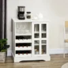HOMCOM Modern Buffet Cabinet With Sliding Door, Wine Bar Cabinet With Storage, Kitchen/Dining Room Storage Cabinet With Shelves, White -Homcom GUEST 8e5d4a07 e15a 4a6b b0d3 ac634954c6c8