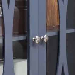 HOMCOM Elegant Kitchen Sideboard, Buffet Cabinet With Storage, Adjustable Shelves For Living Room, Study, 3 Glass Doors, Gray -Homcom GUEST 8f5b6ca8 202b 47f4 a254 a5bde5f30aea