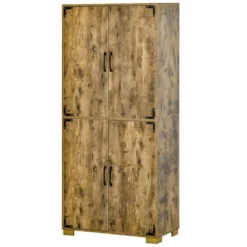 HOMCOM Industrial Style 4-Door Cabinet Pantry Cupboard With Storage Shelves For Bedroom And Living Room 11 HOMCOM Industrial Style 4-Door Cabinet Pantry Cupboard With Storage Shelves For Bedroom And Living Room -Homcom GUEST 8f936115 5608 44a4 90fb 61f3e0223a47