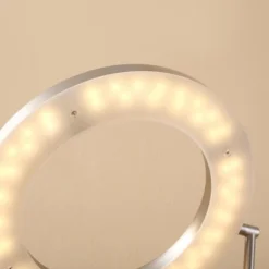 HOMCOM Modern LED 2 Light Floor Lamp, Tall Standing Lamp With Rotatable Ring Light And Height Adjustable Side Light For Living Room Or Bedroom, Silver 10 HOMCOM Modern LED 2 Light Floor Lamp, Tall Standing Lamp With Rotatable Ring Light And Height Adjustable Side Light For Living Room Or Bedroom, Silver -Homcom GUEST 907543bf 72d4 447a b109 c7776322f9b7