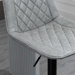 HOMCOM Adjustable Bar Stools Set Of 2, Counter Height Barstools With Swivel Seat Round Steel Base, And Footrest, Gray 11 HOMCOM Adjustable Bar Stools Set Of 2, Counter Height Barstools With Swivel Seat Round Steel Base, And Footrest, Gray -Homcom GUEST 908c224d 1105 4c74 9e70 4367a9f83848