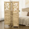 HOMCOM Room Divider, 5.5' Tall Wood Indoor Portable Folding Privacy Screens, Double Hinged Partition Wall Dividers For Home, Brown -Homcom GUEST 909ade66 27f2 4b81 a732 a93ccea413d8