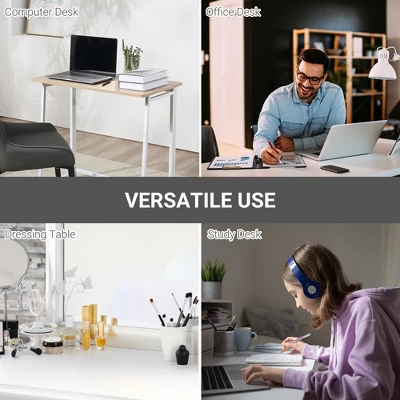 HOMCOM Writing Desk, 31.5" Folding Table For Small Space, Computer Desk With Metal Frame, Space-Saving Workstation For Home Office 6 HOMCOM Writing Desk, 31.5" Folding Table For Small Space, Computer Desk With Metal Frame, Space-Saving Workstation For Home Office - Image 4