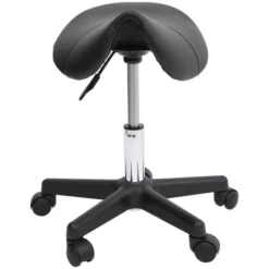HOMCOM Rolling Saddle Stool, Swivel Salon Chair, Ergonomic Faux Leather Stool, Adjustable Height With Wheels For Spa, Salon, Massage, Office, Black 10 HOMCOM Rolling Saddle Stool, Swivel Salon Chair, Ergonomic Faux Leather Stool, Adjustable Height With Wheels For Spa, Salon, Massage, Office, Black -Homcom GUEST 9219fda8 a2b3 408c 9973 240bcb51b251