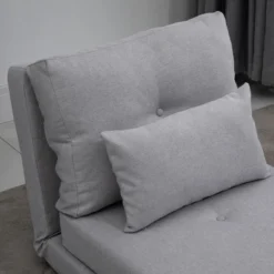 HOMCOM Convertible Flip Chair, Floor Lazy Sofa, Folding Couch Bed With Adjustable Backrest, Metal Frame And Pillows, Living Room Bedroom -Homcom GUEST 927b1bad 6867 4755 affd 3b61cd54a833