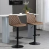 HOMCOM Adjustable Bar Stools Set Of 2, Counter Height Barstools With Swivel Seat Round Steel Base, And Footrest, ‎Dark Brown 1 HOMCOM Adjustable Bar Stools Set Of 2, Counter Height Barstools With Swivel Seat Round Steel Base, And Footrest, ‎Dark Brown -Homcom GUEST 92bb43b6 56ac 42ec 8271 3351389d1ab6