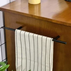 HOMCOM Modern Kitchen Island On Wheels, Rolling Serving Cart With Drawer, Storage Cabinet, And 2 Towel Racks For Dining Room, Brown -Homcom GUEST 9693e5e9 7356 42f5 b116 bab68daebd62