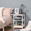 HOMCOM Modern End Table, Accent Side Table With 2 Storage Shelves For Living Room, Bedroom -Homcom GUEST 9a15204c 9a41 4865 aaaf 43bde2d7d92e