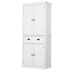 HOMCOM 72" Traditional Freestanding Kitchen Pantry Cupboard With 2 Cabinet, Drawer And Adjustable Shelves 21 HOMCOM 72" Traditional Freestanding Kitchen Pantry Cupboard With 2 Cabinet, Drawer And Adjustable Shelves -Homcom GUEST 9bfea7b1 ef7c 4330 939c ac28b490aeba