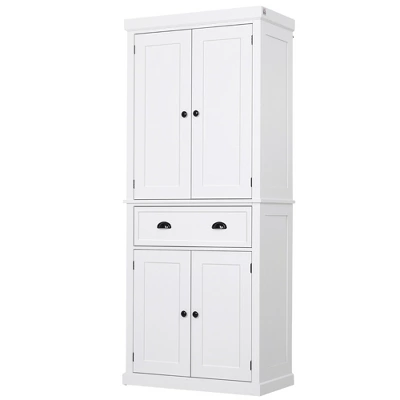 HOMCOM 72" Traditional Freestanding Kitchen Pantry Cupboard With 2 Cabinet, Drawer And Adjustable Shelves 12 HOMCOM 72" Traditional Freestanding Kitchen Pantry Cupboard With 2 Cabinet, Drawer And Adjustable Shelves - Image 10