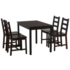 HOMCOM 5 Piece Dining Room Table Set, Wooden Kitchen Table And Chairs For Dinette, Breakfast Nook 12 HOMCOM 5 Piece Dining Room Table Set, Wooden Kitchen Table And Chairs For Dinette, Breakfast Nook -Homcom GUEST 9eb5da74 50ca 497e ad14 ce0c18dda52d