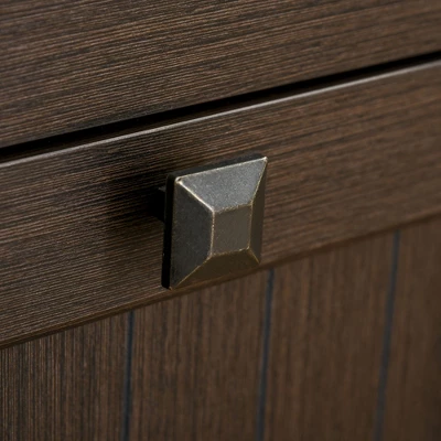 HOMCOM Retro Style 2-Drawer Lateral File Cabinet Chest With Hanging Bars, Wooden Documents Storage For Letter/Legal Size, Brown 6 HOMCOM Retro Style 2-Drawer Lateral File Cabinet Chest With Hanging Bars, Wooden Documents Storage For Letter/Legal Size, Brown - Image 4