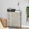 HOMCOM 7-Drawer Dresser Storage Tower Cabinet Organizer Unit, Easy Pull Fabric Bins With Metal Frame For Bedroom, Closets, Gray -Homcom GUEST a33ac5df 7d9f 4efa aa0f 9dd7ccd3ca53
