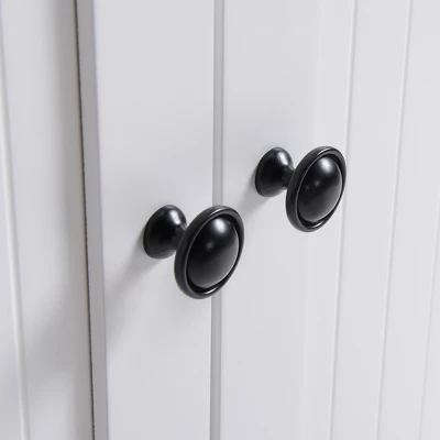 HOMCOM Fluted-Style Wooden Kitchen Island, Storage Cabinet W/ Drawer, Open Shelving, And Interior Shelving For Dining Room 7 HOMCOM Fluted-Style Wooden Kitchen Island, Storage Cabinet W/ Drawer, Open Shelving, And Interior Shelving For Dining Room - Image 5