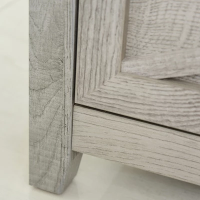 HOMCOM Retro Wooden 2-Drawer Lateral File Chest Cabinet Pedestal For Document Storage With Hanging Bar For Letter/Legal Size, Gray 9 HOMCOM Retro Wooden 2-Drawer Lateral File Chest Cabinet Pedestal For Document Storage With Hanging Bar For Letter/Legal Size, Gray - Image 7