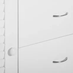 HOMCOM 47" Modern Storage Cabinet Buffet Sideboard With Drawers And Louvered Doors- White -Homcom GUEST a4dcfe62 26bd 49fc a4e1 812903686e0a