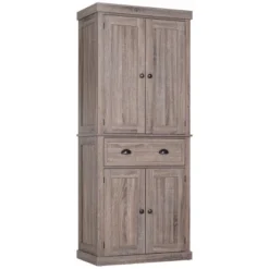 HOMCOM 72" Traditional Freestanding Kitchen Pantry Cupboard With 2 Cabinet, Drawer And Adjustable Shelves 19 HOMCOM 72" Traditional Freestanding Kitchen Pantry Cupboard With 2 Cabinet, Drawer And Adjustable Shelves -Homcom GUEST a50953f9 f7e6 4481 9457 6162fc84ada9