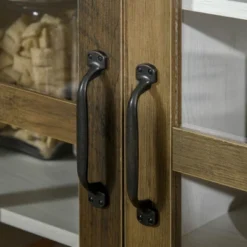 HOMCOM Kitchen Sideboard, Glass Door Buffet Cabinet, Accent Cupboard With Adjustable Storage Shelf For Living Room, Distressed White 10 HOMCOM Kitchen Sideboard, Glass Door Buffet Cabinet, Accent Cupboard With Adjustable Storage Shelf For Living Room, Distressed White -Homcom GUEST a60fec10 1241 41a7 9326 da776cff95d5