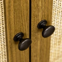 HOMCOM Rustic Bookshelf With Cabinet & Rattan, Tall Bookshelf Library, Wooden Bookcase With Doors And Shelves, Study Living Room Home Office, Walnut 11 HOMCOM Rustic Bookshelf With Cabinet & Rattan, Tall Bookshelf Library, Wooden Bookcase With Doors And Shelves, Study Living Room Home Office, Walnut -Homcom GUEST a76b15f2 fdda 478b 8ee9 06a2cac45dd2